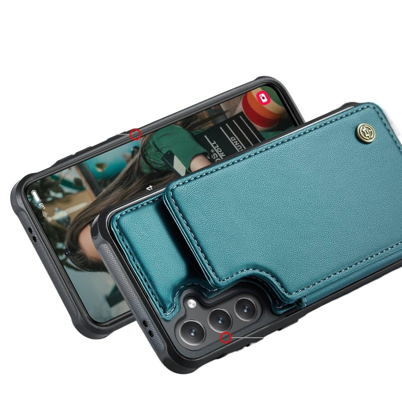 Protective Case | Purple Leather Texture | Card Holder | Anti-Fingerprint | Cover for Samsung Galaxy S23 - Image 4