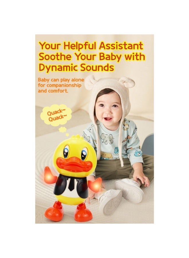 LIXADA Dancing Duck Toy with Music & Flashing Lights, Multifunctional Musical Toy for Babies Toddlers,Educational Learning Walking Toy,Interactive 3+ Kids Gift for Birthday Holiday - Image 2