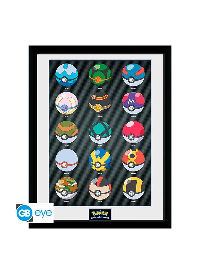 ABYstyle POKEMON - Framed print "Pokeballs" (30x40)