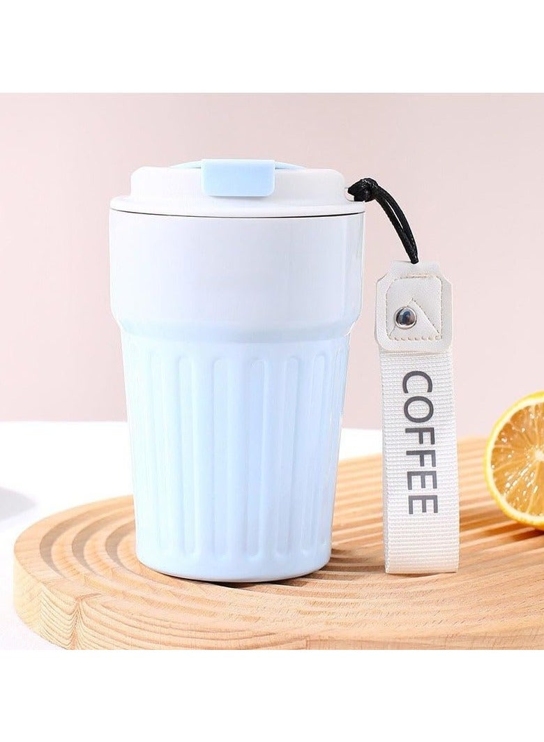 Insulated Coffee Mug with Leakproof Lid, Reusable Coffee Cups for Travel, Double Wall Stainless Steel Coffee Cup for Hot and Cold Drinks