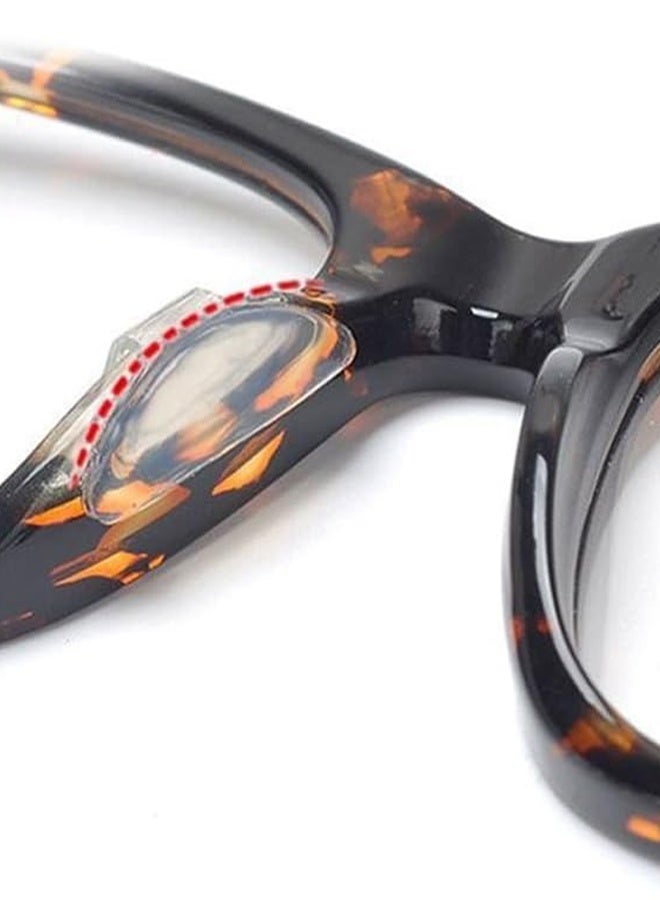 بشكل مختصر [5 أزواج] وسادات أنف نظارة شفافة، وسادات مانعة للانزلاق، وسادات أنف لاصقة من السيليكون للنظارات الطبية ونظارات الشمس، بسُمك 1.8 ملم - Image 4