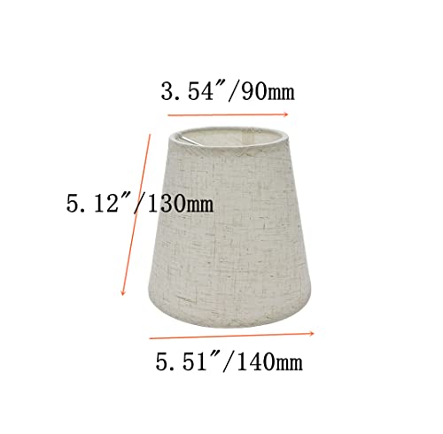 Tsnamay 6Pcs Handmade Chandelier ShadesLinen Clip On Lamp ShadesSmall Lamp Shade Set of 6 for Chandelier LampshadeLight Cross linen - Image 3