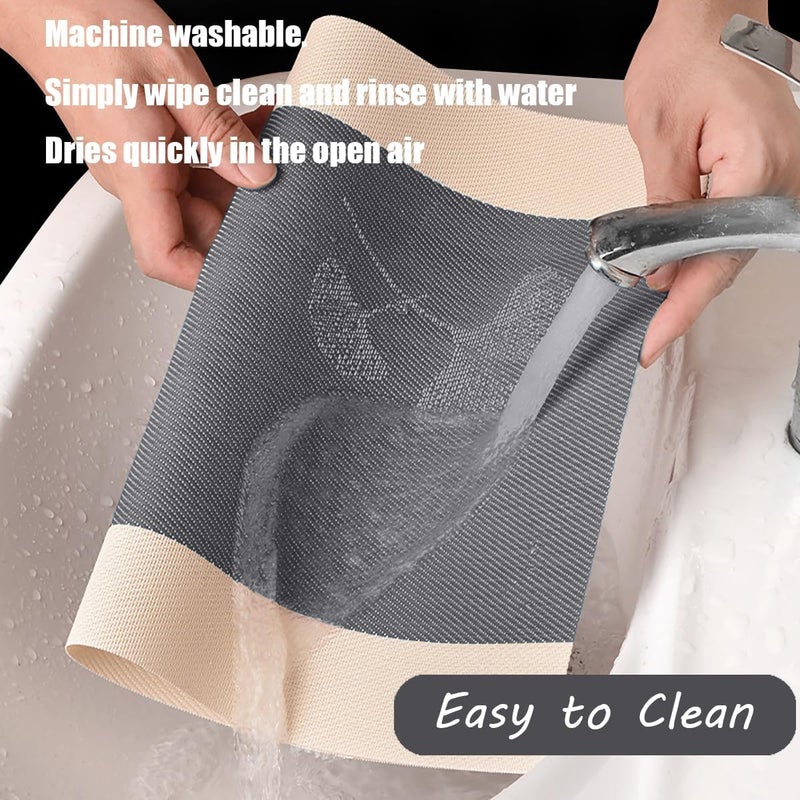 pigchcy Ginkgo Placemats Set of 4, Non-Slip Placemats Easy to Wipe Clean Kitchen Durable Table Mats for Home/Dining Room Decoration (Black Gray,18 X 12 inches) - Image 3