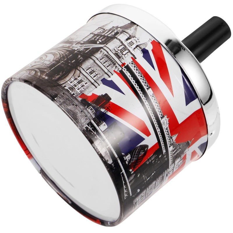 Rotating Lid Stainless Steel Windproof Ashtray Auto Extinguishing Outdoor Home Car Use - Image 2