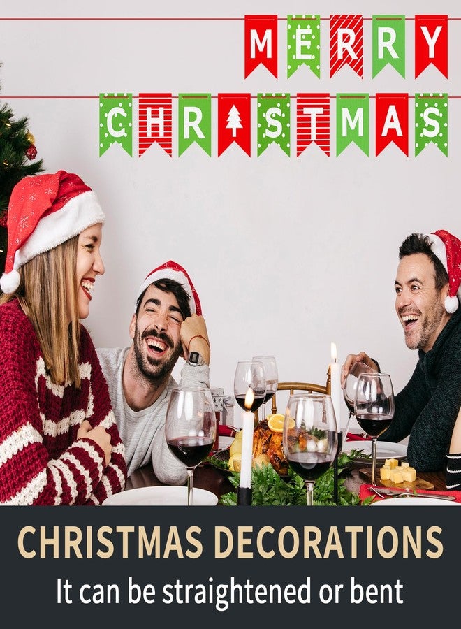AHEONLAR Merry Christmas Banner, Red Green Xmas Decorations Paper Banner Sign With String for Fireplace/Wall/Window, Christmas Home Office Decor Banners, Christmas Party Banner for Holiday Decoration - Image 4