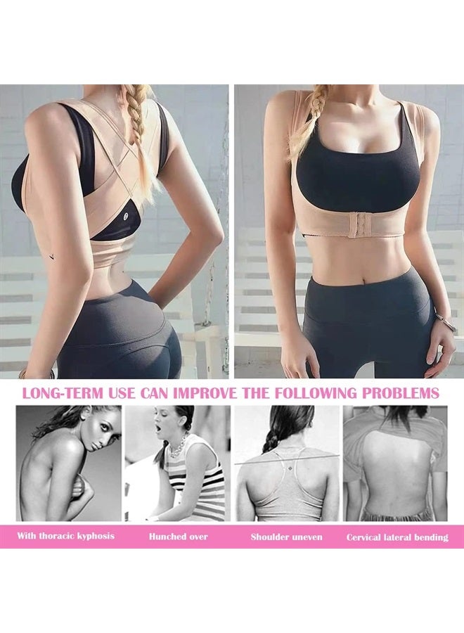 FERCAISH Hunched Corrector Belt, Adjustable Chest Breast Support Belt Posture Corrector Humpback Correct for Upper Back, Straight Holder Back Brace for Posture Correction(Large) - Image 3