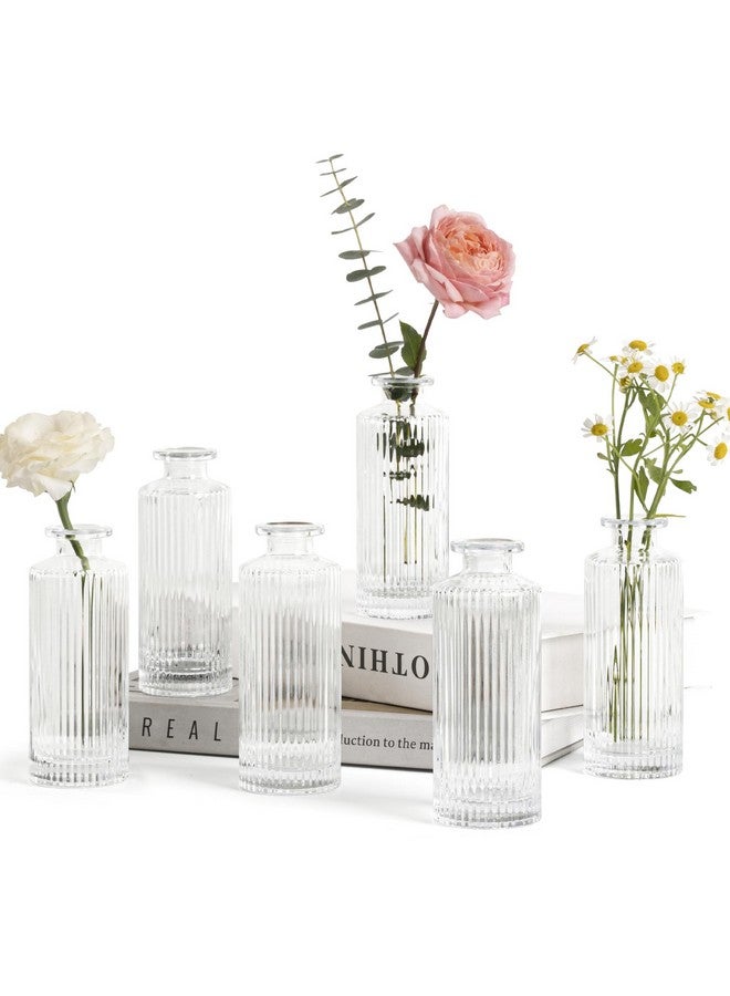 كومساف مزهريات صغيرة من ComSaf للزهور، مزهريات صغيرة شفافة من الزجاج بكميات كبيرة، مزهريات زهور صغيرة، مزهريات لقطعة مركزية، مجموعة مزهريات مضلعة، قطعة مركزية لطاولة الزفاف، ديكور منزلي، هدية تدفئة المنزل (شفافة) - Image 1