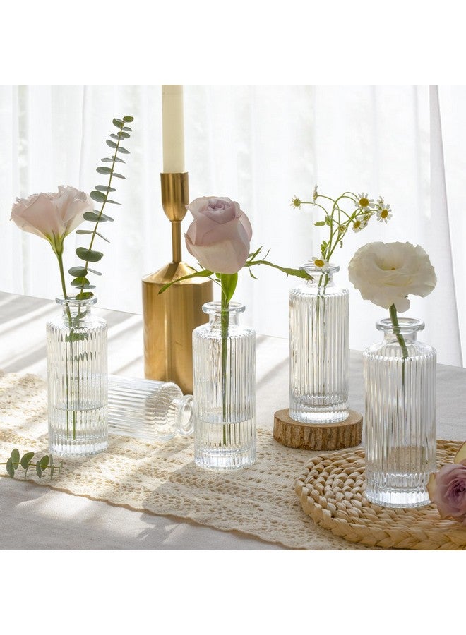 كومساف مزهريات صغيرة من ComSaf للزهور، مزهريات صغيرة شفافة من الزجاج بكميات كبيرة، مزهريات زهور صغيرة، مزهريات لقطعة مركزية، مجموعة مزهريات مضلعة، قطعة مركزية لطاولة الزفاف، ديكور منزلي، هدية تدفئة المنزل (شفافة) - Image 3