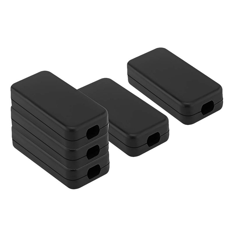 LeMotech 5Pcs ABS Plastic Electrical Project Case Power Junction Box Project Box Black 16 x 08 x 04 inch 40 x 20 x 11 mm