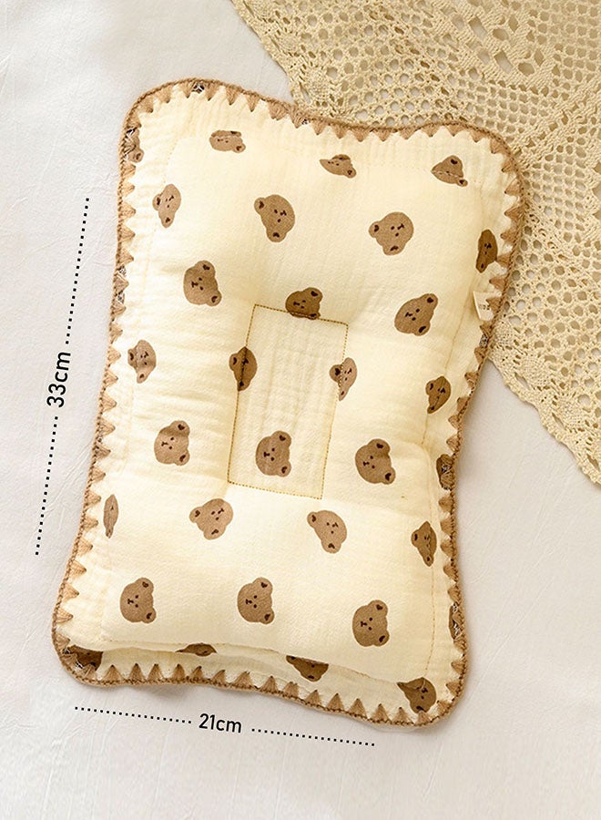 LITTLE SURPRISE BOX Little Surprise Box,  Brown Ted Face, 2pcs Super Soft Breathable pure Muslin cotton Blanket and pillow set for Newborn & Infants - Image 5