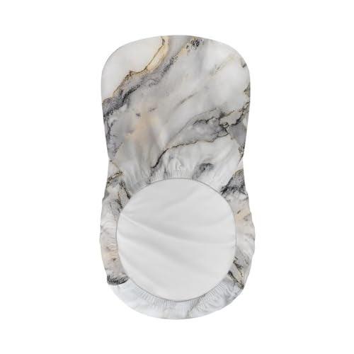 Psesaysky White Marble Bar Stool Covers with Backs Dust Proof Bar Stool Chair Covers Stain Resistant Dining Room Square Swivel Barstool Chair Seat Set of 2 - Image 4