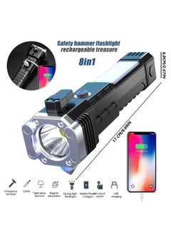 Welofy Welofy Portable Torch LED Flashlight Long Distance Beam Range with Power Bank Hammer  - Image 2