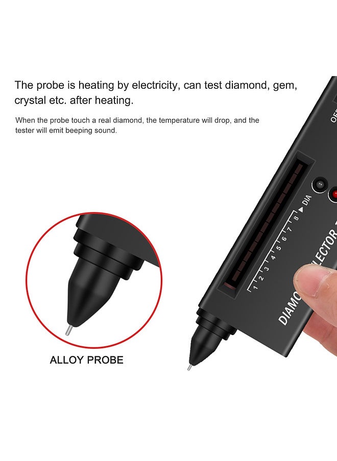 Aoresac - Diamond Selector II Professional LED Diamond Tester Diamond Indicator Jewelry Gem Crystal Jade Selector Test Pen Tool High Accuracy - Image 1