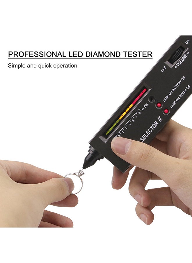 Aoresac - Diamond Selector II Professional LED Diamond Tester Diamond Indicator Jewelry Gem Crystal Jade Selector Test Pen Tool High Accuracy - Image 1