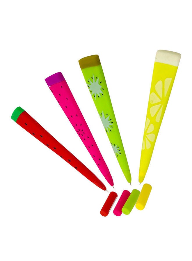 NIBEMINENT Best Mix Cartoon Gel Pen 4 Piece Set Multicolour
