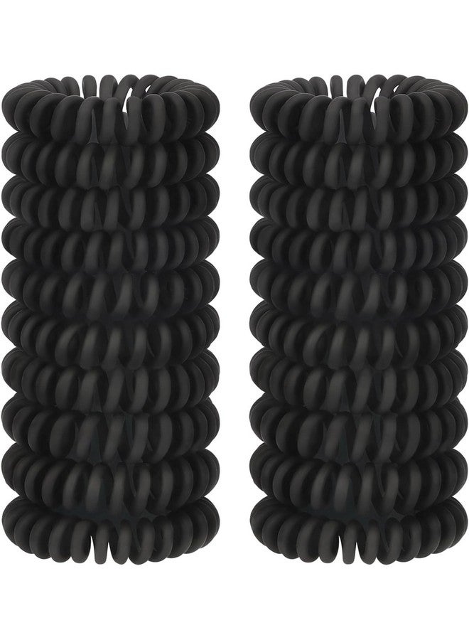 Diversa Diversa Spiral Hair Ties for Women and Kids, 3.8 cm, Non-absorbent, 10-Piece Set, Reusable Hair Bands for Swimming and Daily Use Traceless Phone Cord Hair Spiral Bracelet Plastic Coil Ponytail Holders No Damage Hair Accessory for Girls Women Ladies - Image 1