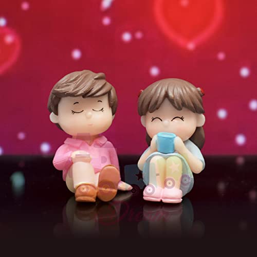 iDream Romantic Couple Resin Showpiece Miniatures for Couples, Boyfriend, Girlfriend, Husband or Wife (Pink & Blue) - Image 5
