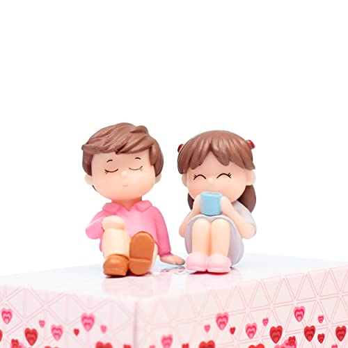 iDream Romantic Couple Resin Showpiece Miniatures for Couples, Boyfriend, Girlfriend, Husband or Wife (Pink & Blue) - Image 4
