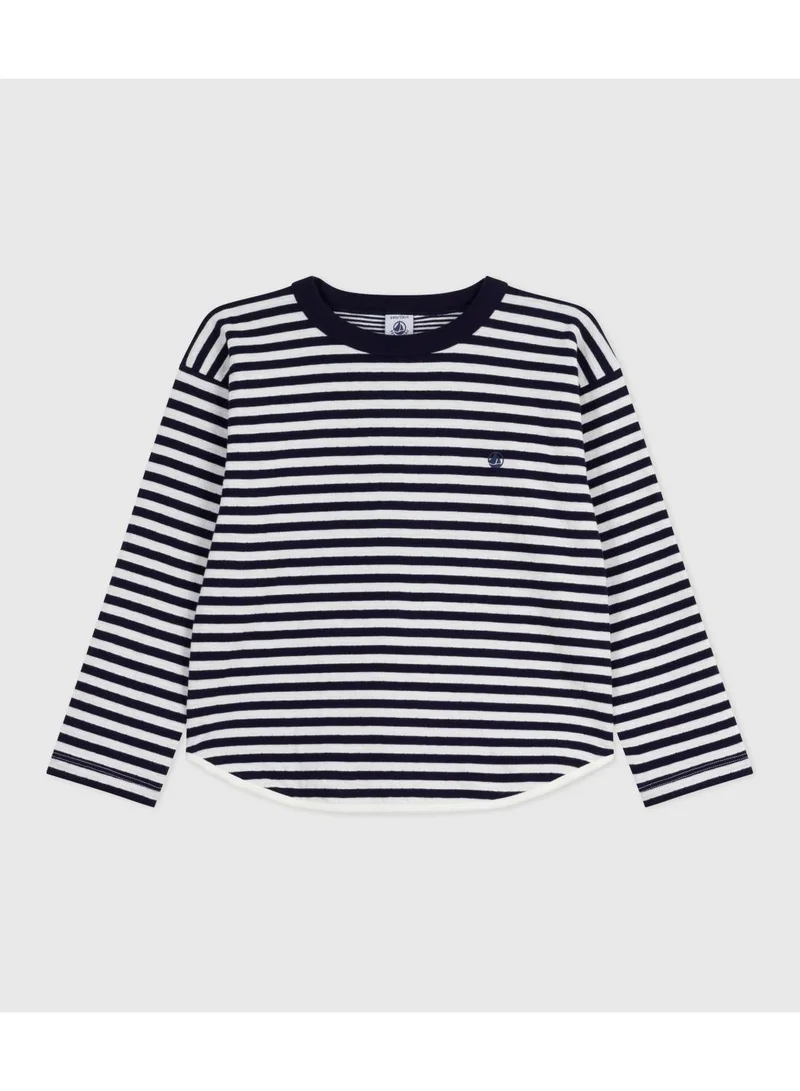 Petit Bateau Children's long-sleeved stripy cotton T-shirt