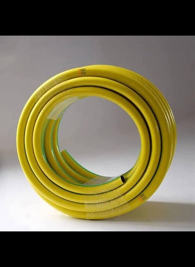 ABBASALI 5 Meter PVC Yellow Reinforced Hose Used For Cleaning gardening - Image 1