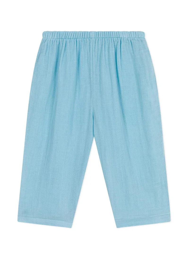 بيتي باتو Babies' plain cotton gauze trousers