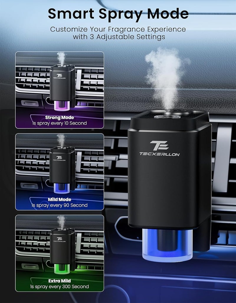 TECXERLLON Smart Car Air Freshener Diffuser with 6 Scents and 3 Modes - Image 3