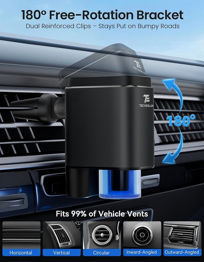 TECXERLLON Smart Car Air Freshener Diffuser with 6 Scents and 3 Modes - Image 2