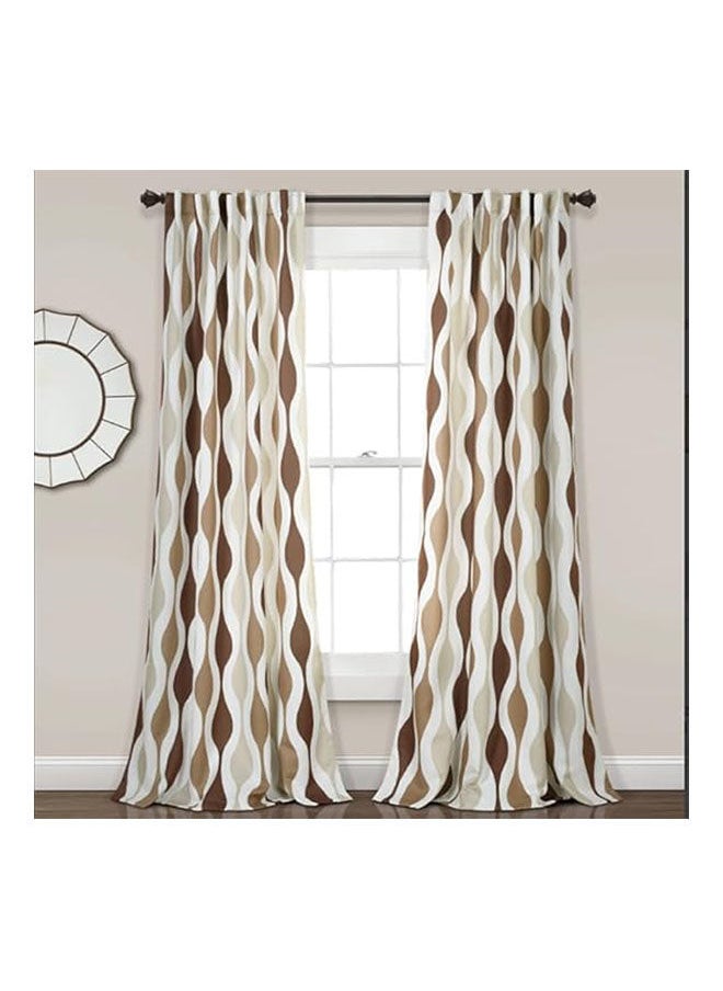 Intex Curtains House - Linen Velvet Fabric Light-Filtering Window Curtain With Back Tab Design 1 Pcs - Image 1