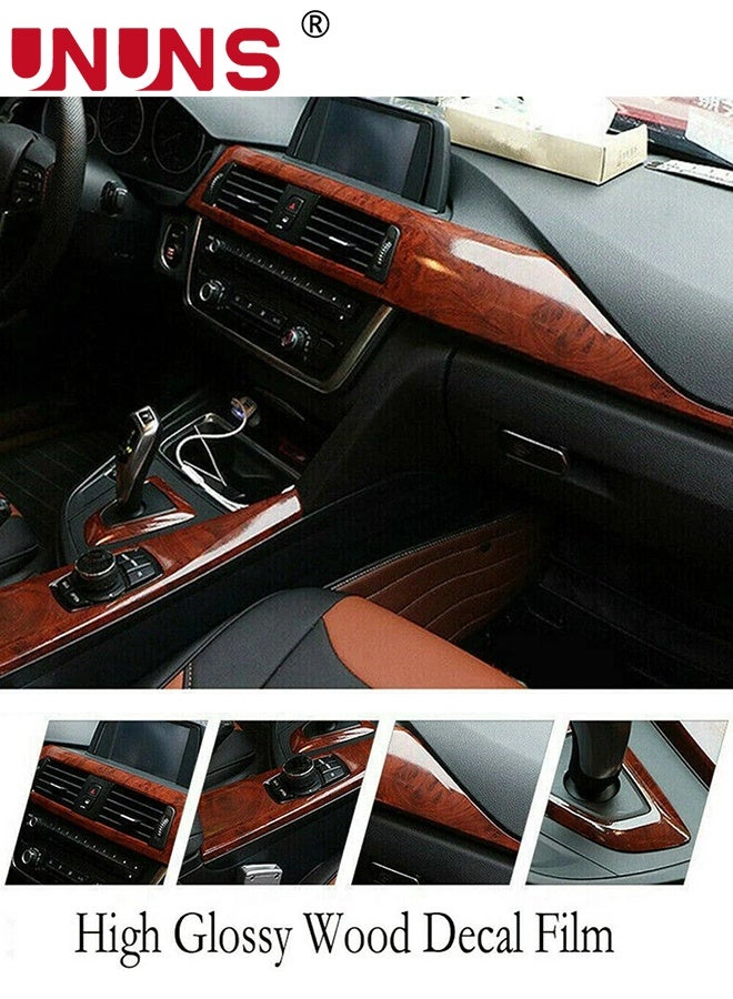 UNUNS Car PVC Wrap,Brown Roll Sticker Car Body Films,Self Adhesive Film Fit for Cars Auto Replacement Parts DIY Sticker,30x150cm - Image 3