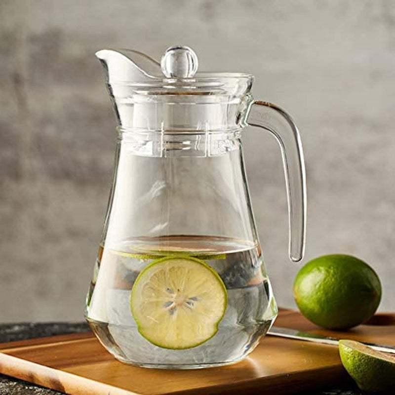 WQR WQR Glass jug Pitcher with with lid iced Tea Pitcher Water jug hot Cold Water ice Tea, Wine. Milk and Juice Beverage Carafes  - Image 3
