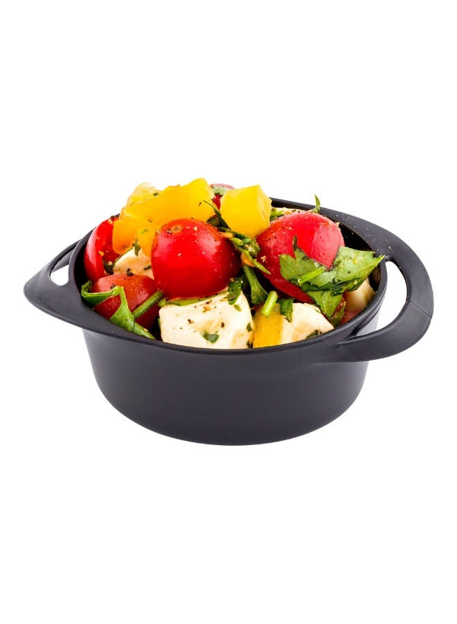 Restaurantware 3 Ounce Mini Serving Dishes, 100 Disposable Mini Appetizer Dishes - Built-In Handles, Rectangle, Black Plastic Mini Casserole Dishes, Serve Snacks or Desserts - Image 2