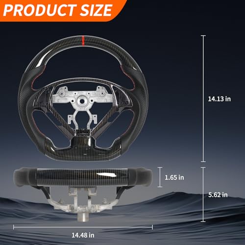JIANGGAI Hydro Dip Carbon Fiber Steering Wheel With Replacement Trim Fit for Infiniti G25 G35 G37 2007-2013 EX35 EX37 2008-2013 Automotive Car Steering Wheel - Image 2