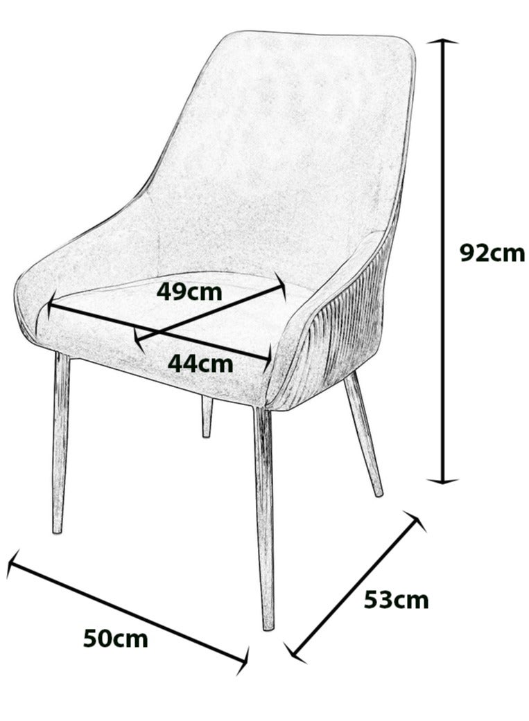 MAPLE HOME DECORATION Velvet Dining Arm Chair Cushion Seat, Stainless Steel Golden Legs  Upholstered Dining Room Chairs  - Image 5