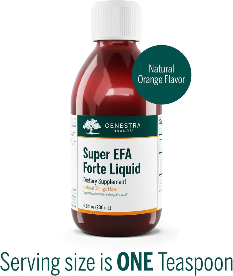 Genestra Brands Super EFA Forte Liquid  Fish Oil Formula to Support Cognitive Cardiovascular and Joint Health  Natural Orange Flavor  68 fl oz - Image 3