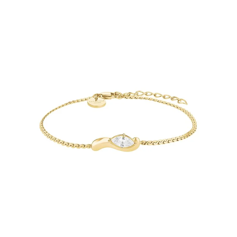 RoseField Rosefield Marquise Wave Soft Bracelet Gold - JBWSG-J1304