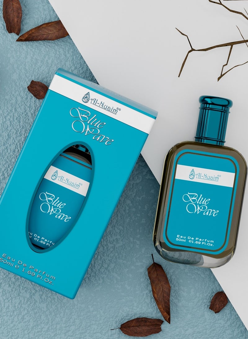 أل نواعم عطر النعيم بلو ويف للرجال والنساء - عبوة من قطعتين (50 مل لكل منهما) | عطر EDP | عطر فاخر يدوم طويلاً - Image 3