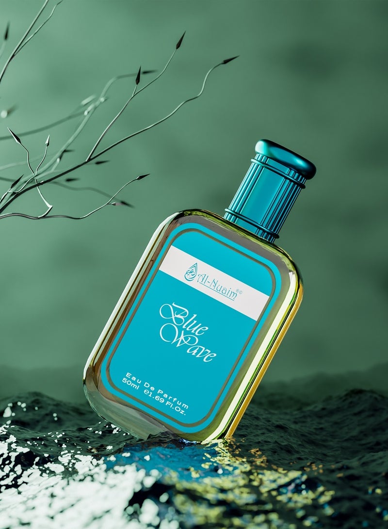 أل نواعم عطر النعيم بلو ويف للرجال والنساء - عبوة من قطعتين (50 مل لكل منهما) | عطر EDP | عطر فاخر يدوم طويلاً - Image 5