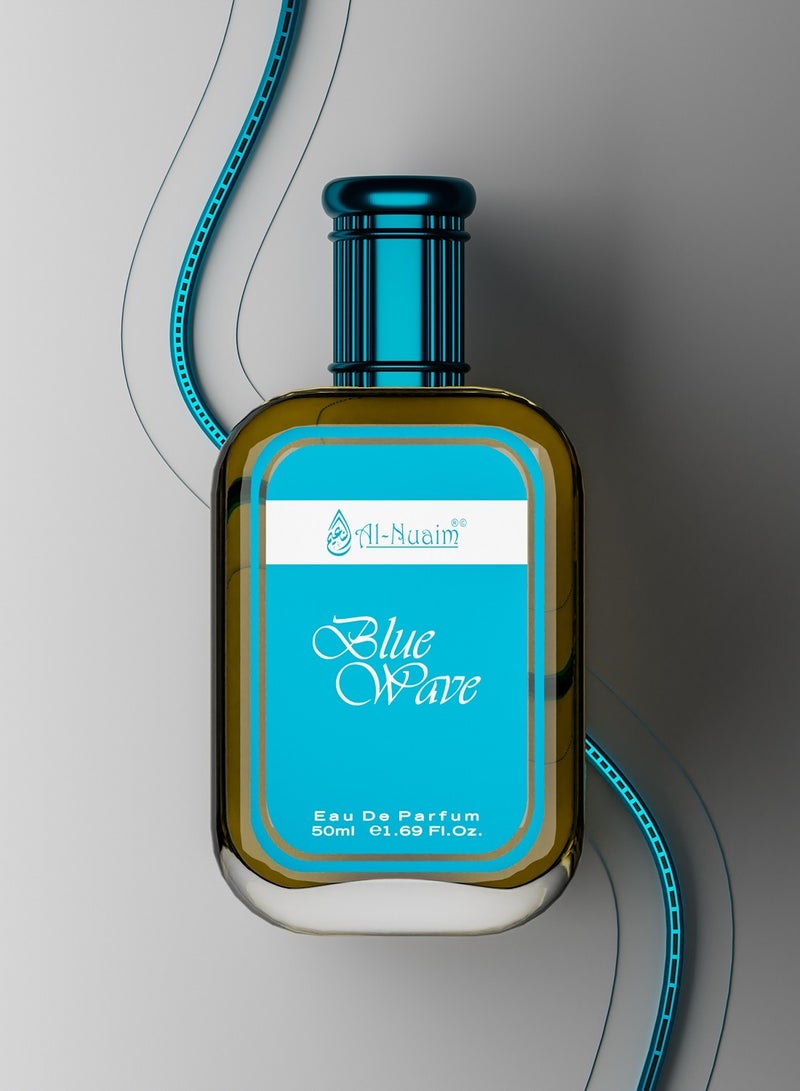 أل نواعم عطر النعيم بلو ويف للرجال والنساء - عبوة من قطعتين (50 مل لكل منهما) | عطر EDP | عطر فاخر يدوم طويلاً - Image 2