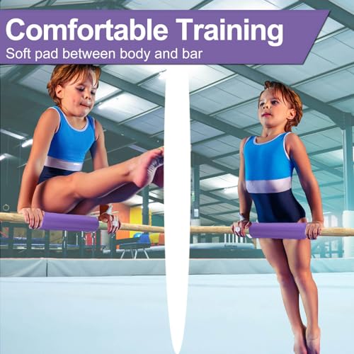 Tepemccu Gymnastics Bar Pad - Protective Sleeve for 1.26" Diameter Gymnastics Bar, Ballet Bar, Uneven Bar, Parallel Bar (Pink) - Image 3