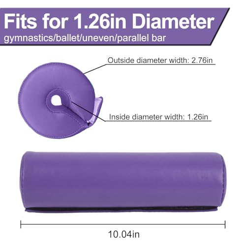 Tepemccu Gymnastics Bar Pad - Protective Sleeve for 1.26" Diameter Gymnastics Bar, Ballet Bar, Uneven Bar, Parallel Bar (Pink) - Image 2