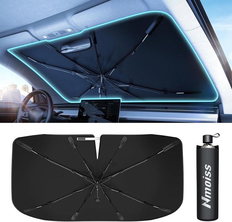 2024 Upgrade Windshield SunShade Umbrella - Vinyl Coating for Car Protection (52" L x 31" W) - Image 1