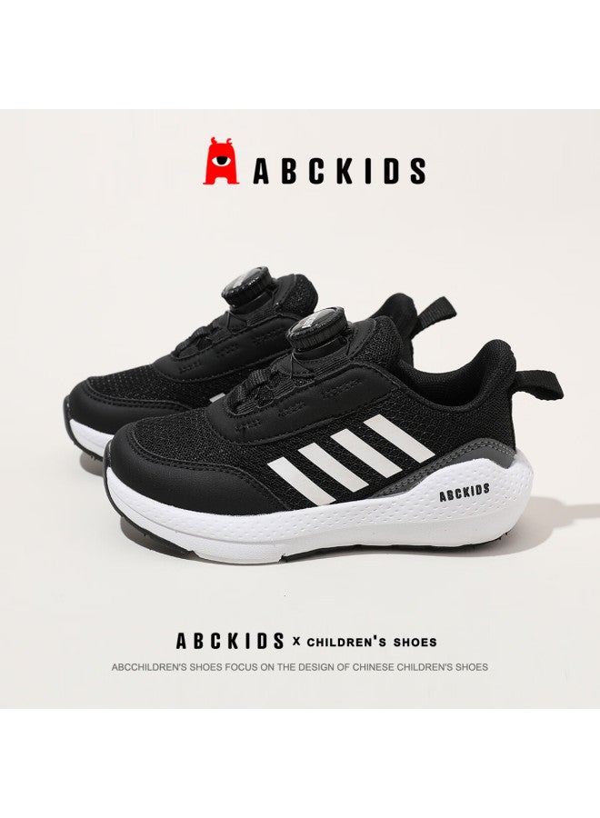 Abc Kids Children's Sports Shoes, Autumn Boys' Breathable Lightweight Casual Shoes, Girls' Classic Versatile Running Shoes, Black, Size 31 - Image 4
