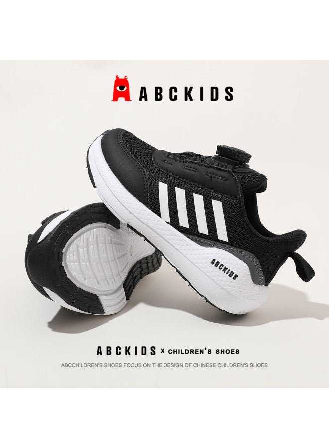 Abc Kids Children's Sports Shoes, Autumn Boys' Breathable Lightweight Casual Shoes, Girls' Classic Versatile Running Shoes, Black, Size 31 - Image 3