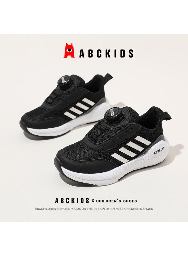 Abc Kids Children's Sports Shoes, Autumn Boys' Breathable Lightweight Casual Shoes, Girls' Classic Versatile Running Shoes, Black, Size 31 - Image 1