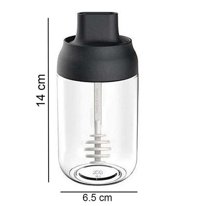 Fayby Honey Bottle with Dipper Stick Spoon Glass Seasoning Bottle OilGhee Spice Container Jar Honey Castor Dispenser Storage Bottle for Home Kitchen Tool 1 Psc 250 ml Multicolor - Image 2