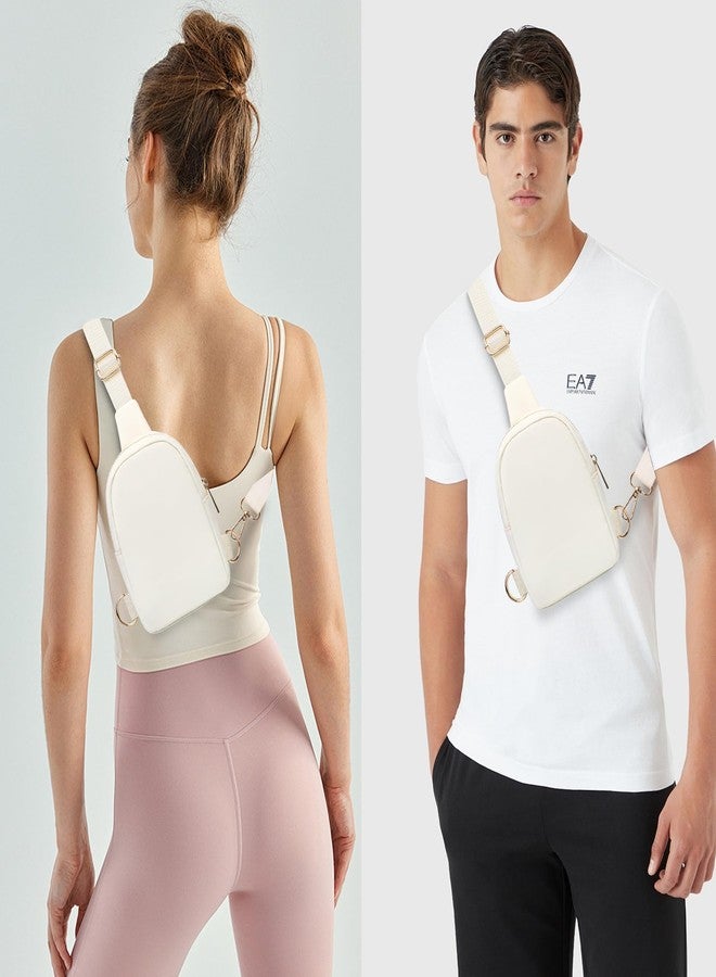 VOROLO Small Sling Bag For Men and Women，Crossbody Bags For Women with Ajustable Strap Trendy Cross body Bag Beige - Image 2