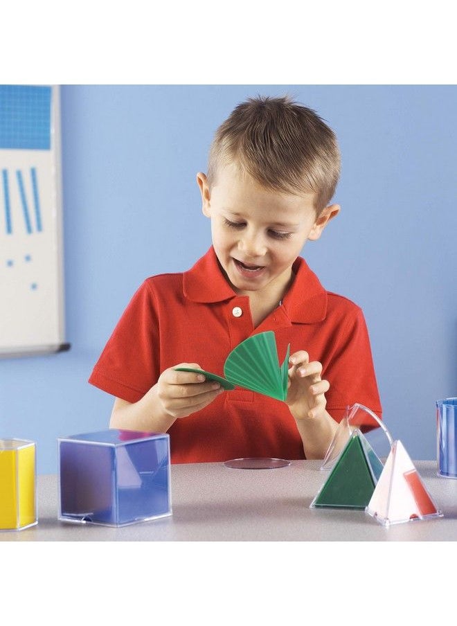 Learning Resources Folding Geometric Shapes Bundle Math Class Accessories 3 D And 2 D Concepts Measurement Area Volume And Surface Area 16 Pieces Grades 2+ Ages 7+  - Image 4