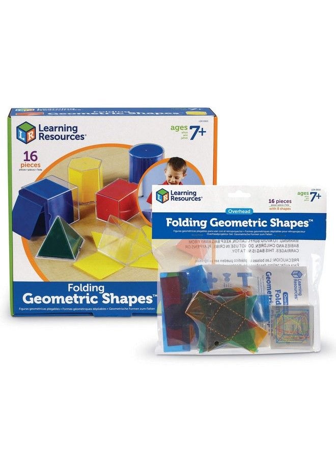 Learning Resources Folding Geometric Shapes Bundle Math Class Accessories 3 D And 2 D Concepts Measurement Area Volume And Surface Area 16 Pieces Grades 2+ Ages 7+  - Image 5