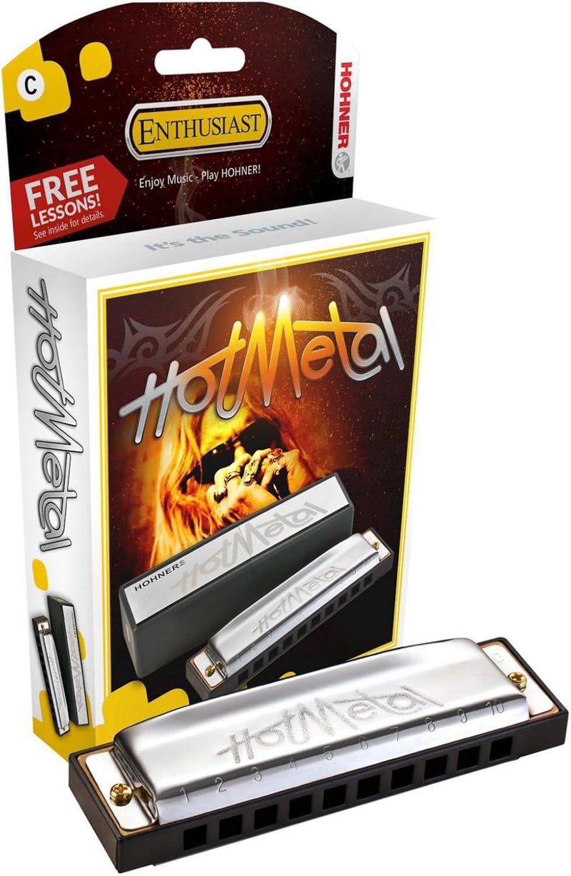 Hohner Hot Metal Harmonica in Key of E - Image 1