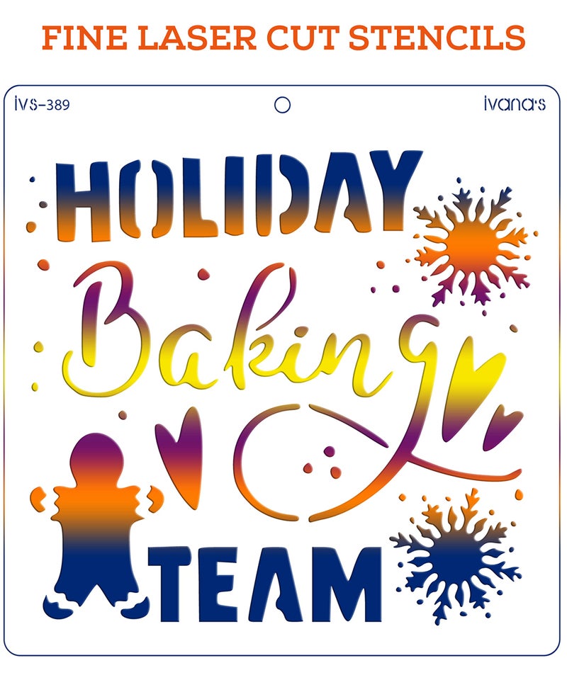 Ivana's Holiday Stencil for Art & Craft, Reusable DIY Decorative Stencil for Painting on Canvas, Fabric, Cloth, Paper, Glass, Furniture and Wall, Size - 6 x 6 inch, IVS-389 - Image 3